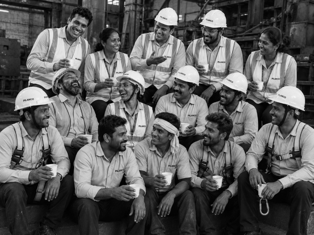 The PILANCO engineering team sitting together