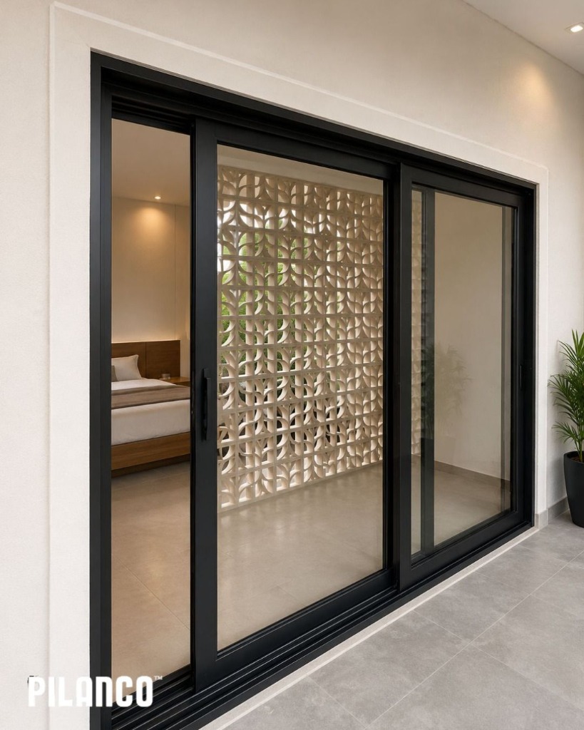 PILANCO Balcony Lattice Screen Sliding Glass System